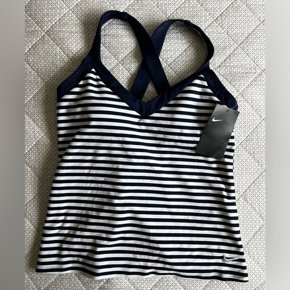Nike‎ | New | Women’s | Swim | Tankini | Blue/White Striped | XS - Picture 1 of 6
